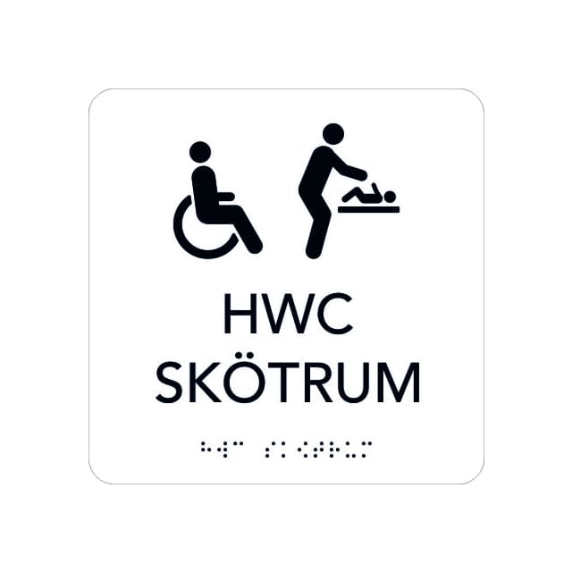 SKYLT UNIGRAPHICS SKÖTRU HANDI TOALETT TAKTIL VI 150X150MM | Beijerbygg Byggmaterial