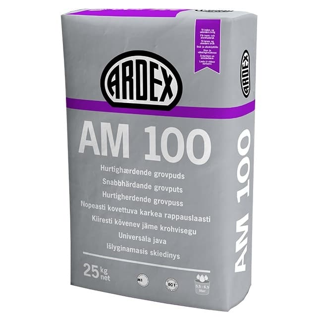 SNABBPUTS ARDEX AM100 GRÅ 25KG PUTSBRUK SNABBHÄRD 5-30MM | Beijerbygg Byggmaterial