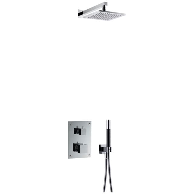 DUSCHBLANDARE BOX 8268 SQUARE TERMOSTAT INBYGGNAD KROM | Beijerbygg Byggmaterial