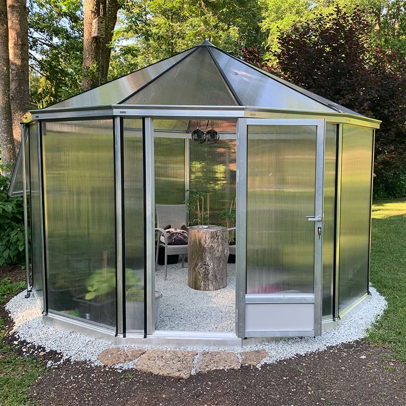 Ringo 12,9 kvm Poly, alu, Växthus, 12,9 kvm, Polykarbonat, Aluminiumstomme,