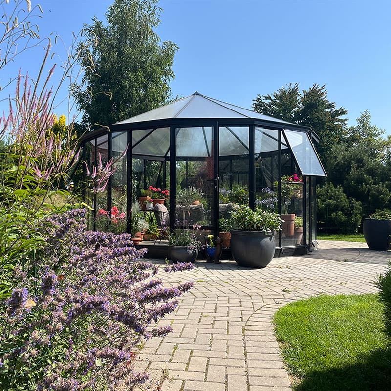 Ringo 12,9 kvm Poly, lackerat, Växthus, 12,9 kvm, Polykarbonat, Lackerad aluminiumstomme