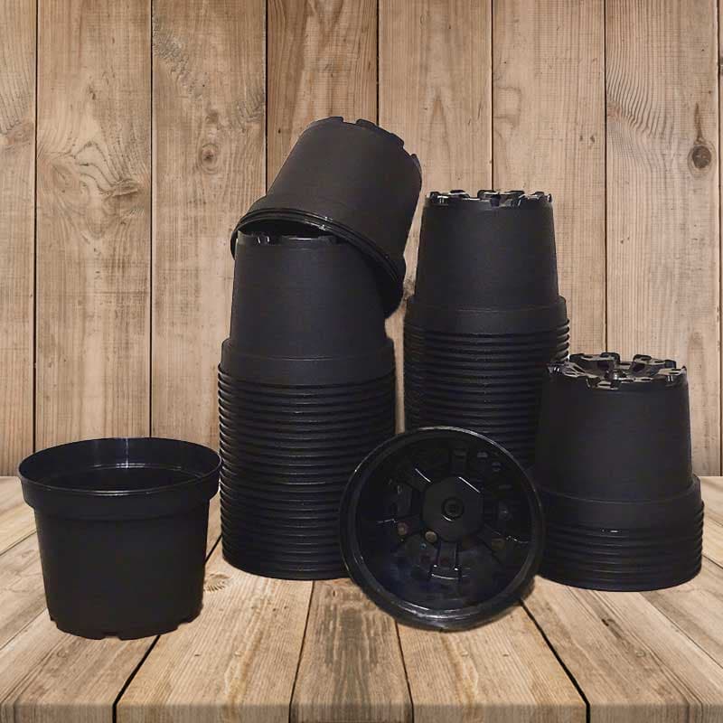 Plastkruka 1,5 liter, återvunnen plast, 15 cm toppdiameter, 11,7 cm höjd, 400 st, stabil, god dränering.