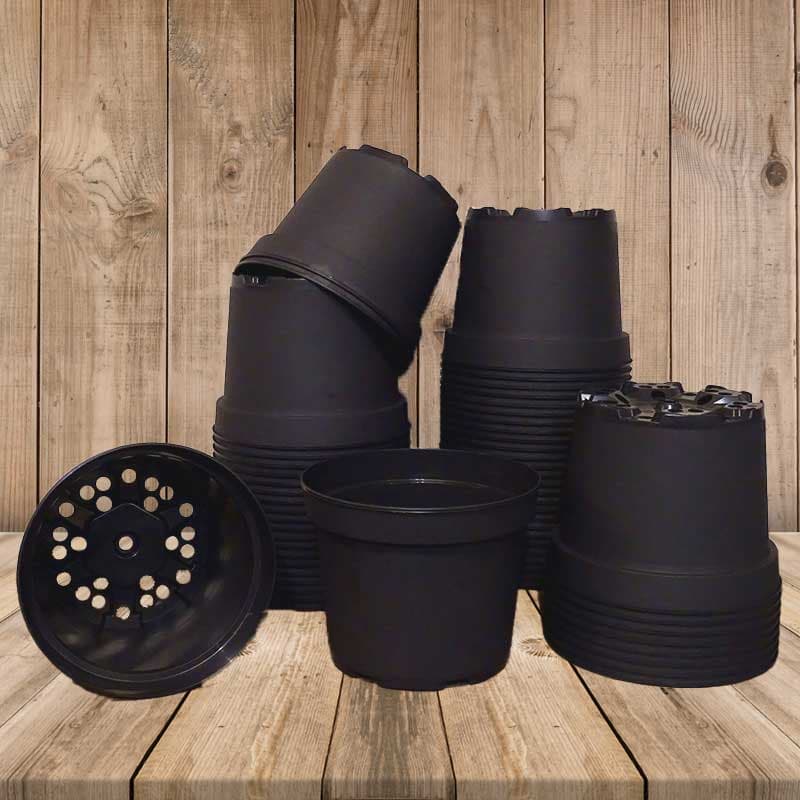 Plastkruka 3 liter, återvunnen plast, 19 cm toppdiameter, 15 cm höjd, 208 st, hållbar, dränering.