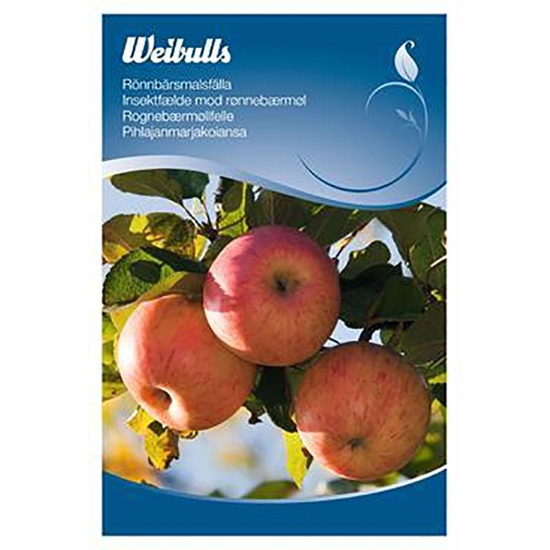 Feromonfälla rönnbärsmal, 1 fälla, 4 klisterskivor, 4 feromonkapslar, förhindrar angrepp på äpplen.