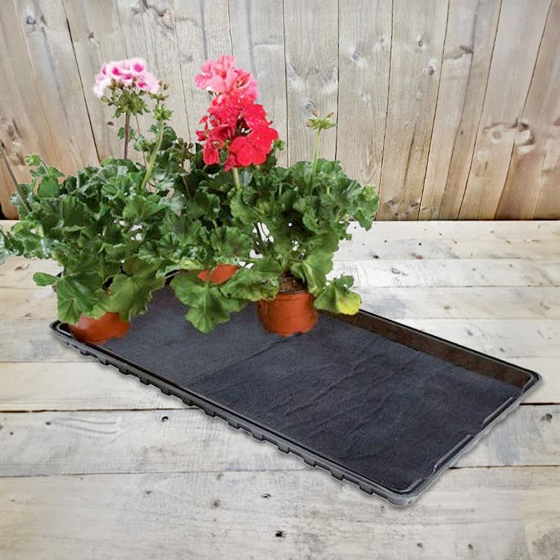 Enkel underbevattningsbricka med matta, 1.9 l bricka 55.5x30.5 cm för långtidsbevattning