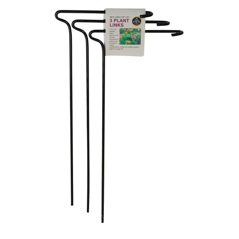 Växtstöd Plant Link 46 cm, 3-pack, flexibelt stöd för örtartade växter.
