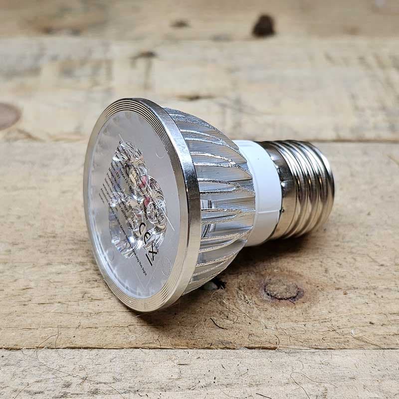 LED-lampa Growspot 4W E27, 4W, E27, 660nm röd, 460nm blå, ljusvinkel 60°, belysningsyta 0,3-1m².