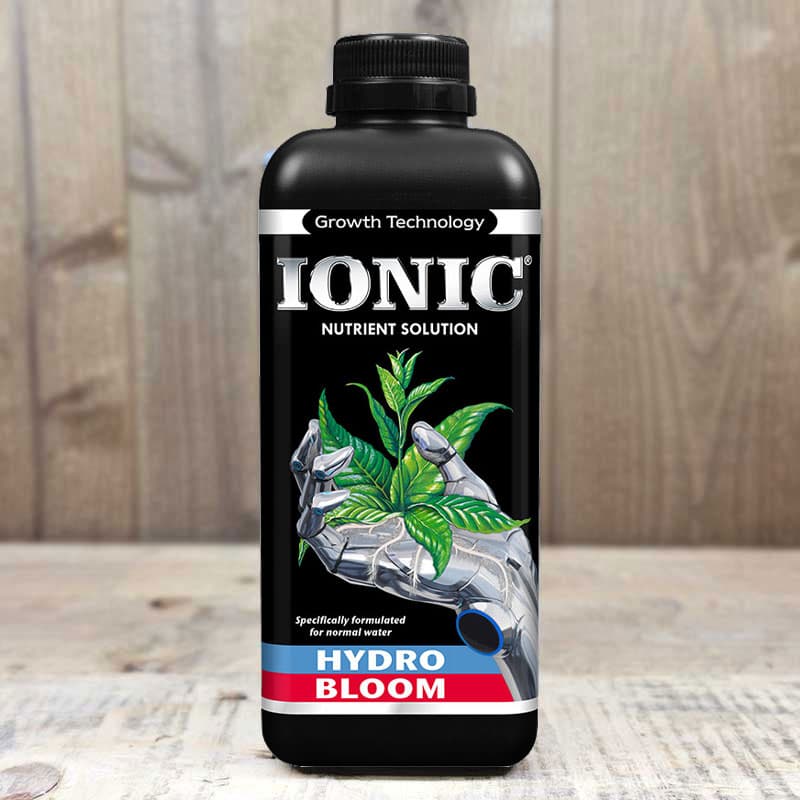 Ionic Hydro Bloom, 1 liter, komplett näring, hydrooptimerad, stabilt pH, 14 näringselement, stödjer blomning.