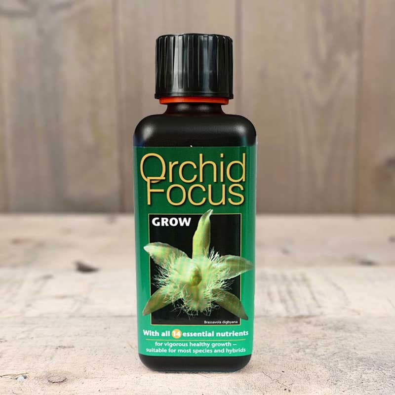 Orchid Focus Grow, 300 ml, NPK 1,8-1,2-2,1, räcker till 40-80 liter, för orkidéer, ökad tillväxt.