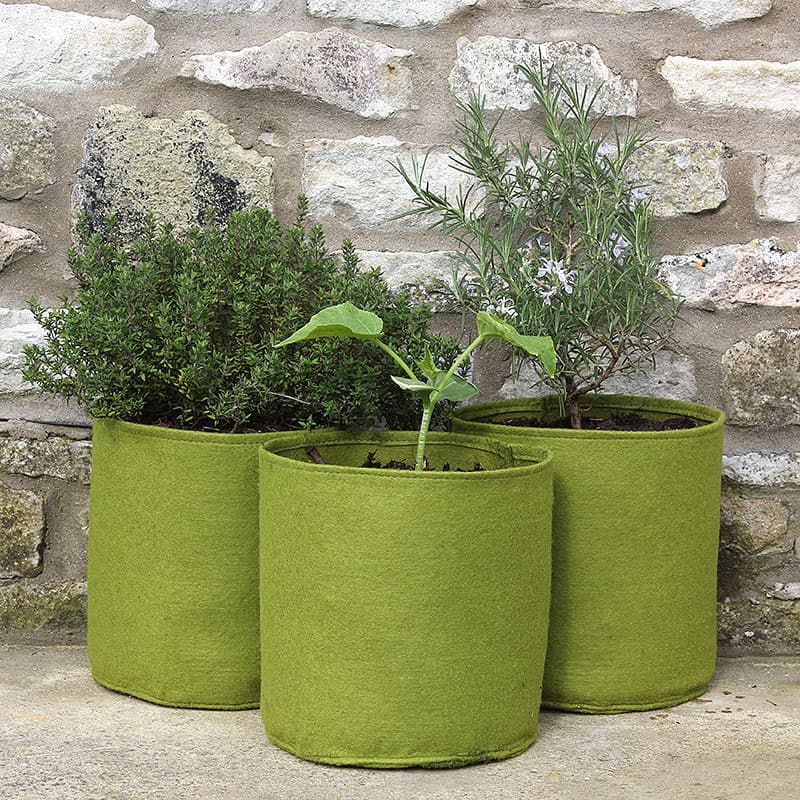 Odlingssäck Vigoroot 5L, 3-pack, 5 liter, 20 cm höjd, 19 cm diameter, lätt att återanvända, maskintvättbar.