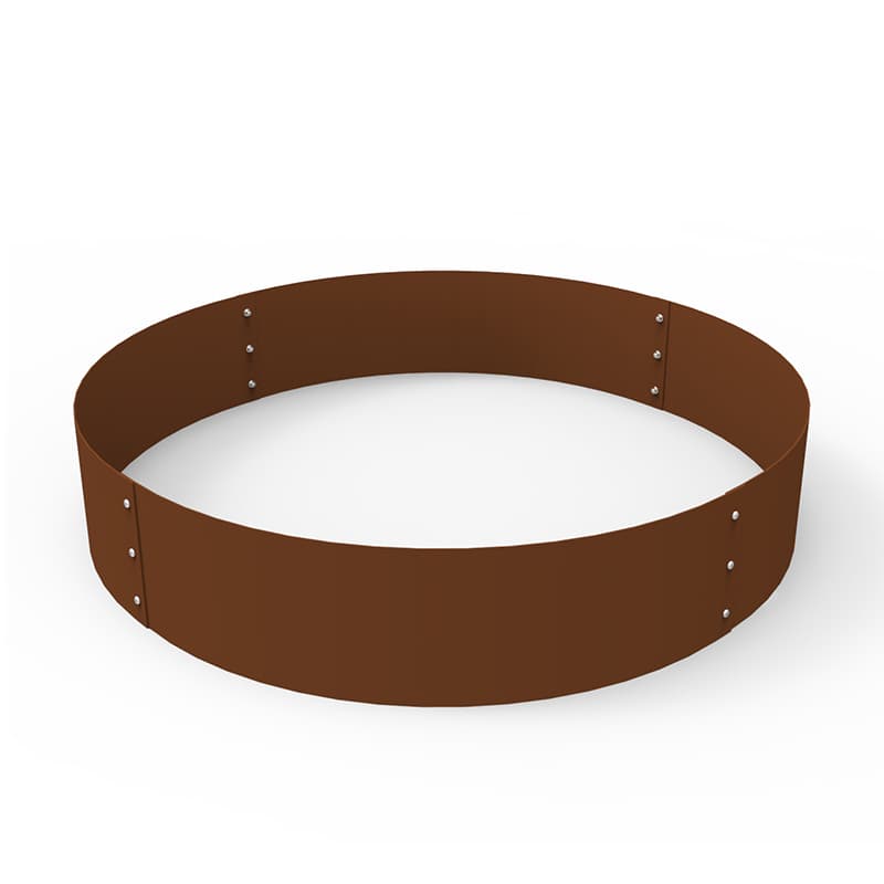 Planteringskant cirkel corten 180×900, cirkelset diameter 90 cm för avgränsning