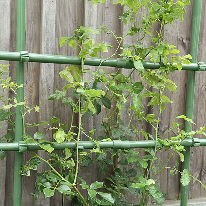Växtspaljé grön 200×100 cm, stål UV-plast fristående eller väggmonterad grön