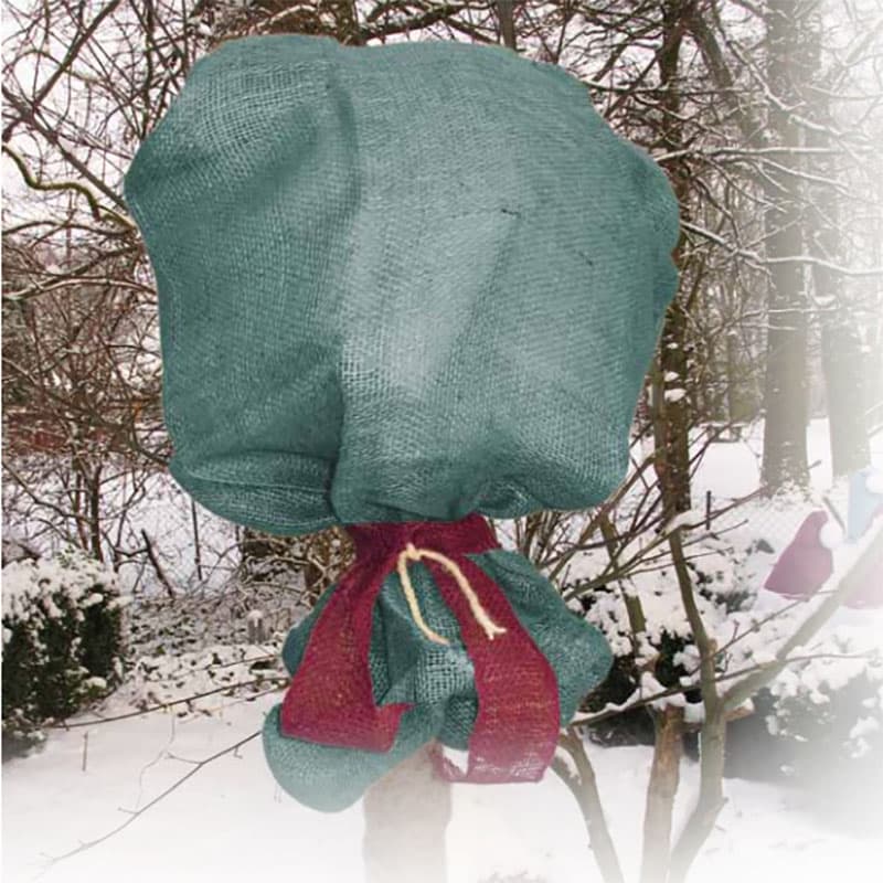 Jutesäck petrol blue 110×60cm, 230g dekorativt skydd för rosor, buskar och små träd