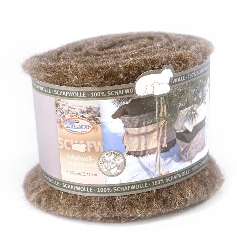 Vinterskyddsband fårull 200×12cm, mjukt 4mm ullband för stam- och markisolering