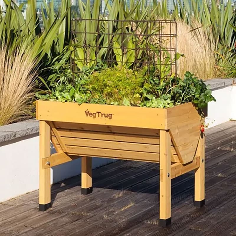 VegTrug Classic Small, natur, 103x75x80 cm, 210 liter jord, FSC-trä, ergonomisk, biologiskt nedbrytbart foder.