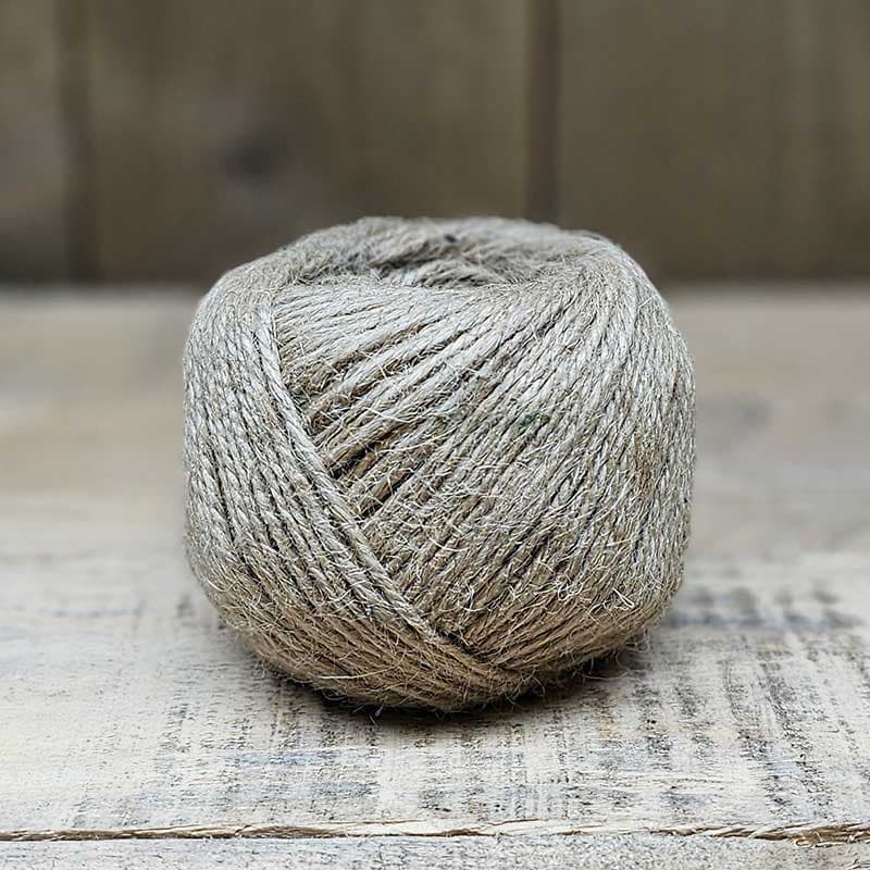 Jutesnöre natur 80 m, nedbrytbart jutesnöre 100 g för uppbindning i trädgården