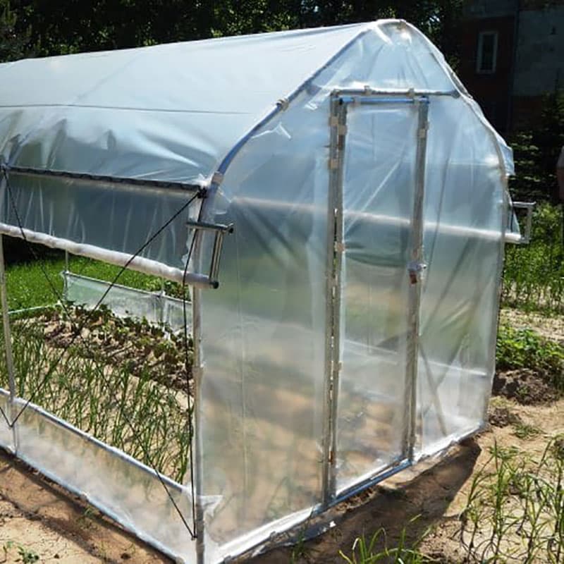 Tunnelväxthus Pro 7,5 kvm, 3x2,5 m, 2 dörrar. Vädring på sidan. Bågväxthus för lång odlingssäsong