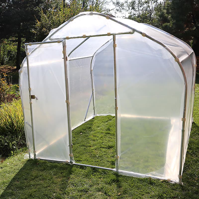 Tunnelväxthus Spira 22,5 kvm, 3 x 7,5 m, 1 dörr. Bågväxthus för extra lång odlingssäsong