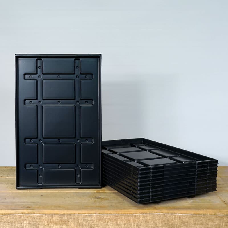 Underbevattningsbricka 10-pack, 520x331 mm, återvunnen polystyren, passar pluggbrätten 33x51 cm.