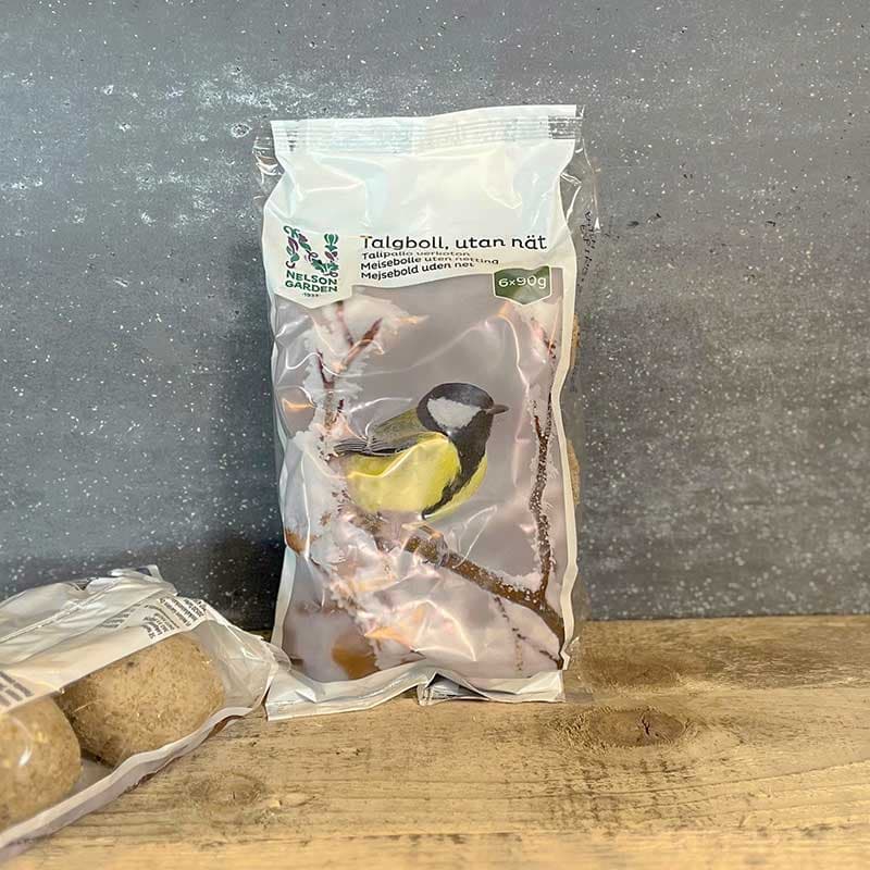 Talgboll 90g 6st, energirika talgbollar utan nät frö talg spannmål 6-pack