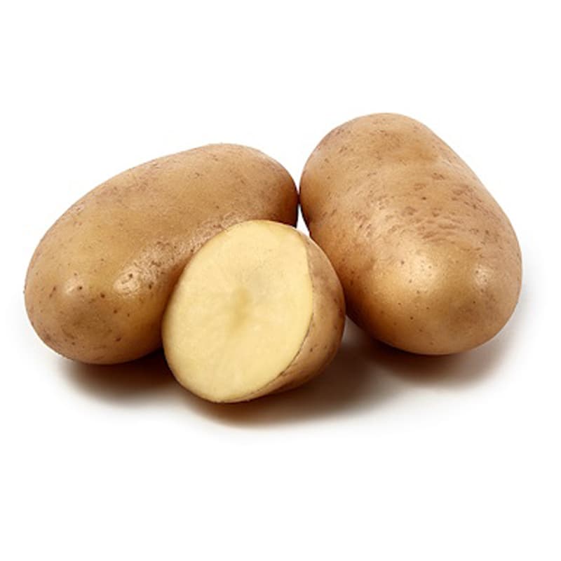 Mandel, sättpotatis, 1 kg gul bananformad potatis delikatess fast i norr mjölig i söder