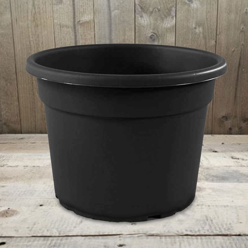 Plastkruka 33 cm, extra kraftig, rymmer 14 liter, för träd, buskar, medelhavsväxter, terrassväxter.