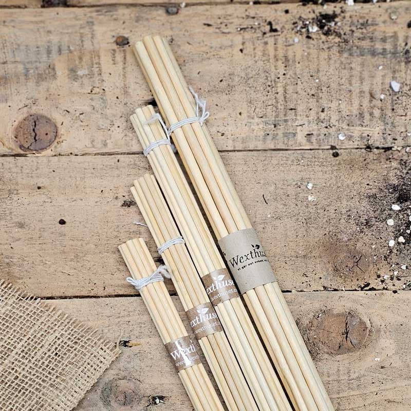 Blompinnar 30–60 cm 40-pack, träpinnar med 10-pack av fyra olika längder för växtstöd