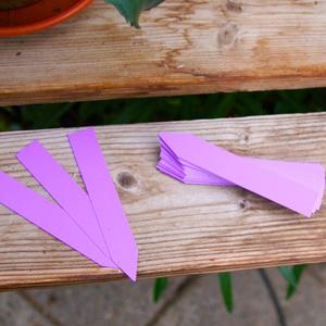 Plantetiketter 50-pack, lila, 10x1,5 cm, plast, för märkning av fröer och plantor, tål fukt.