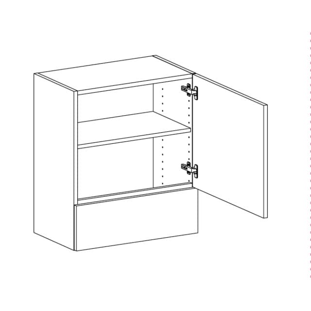 VÄGGSKÅP FLÄKT 1HYLL. 60CM H70 VÄGGSKÅP EX LUCKA ( L19 ) | Beijerbygg Byggmaterial