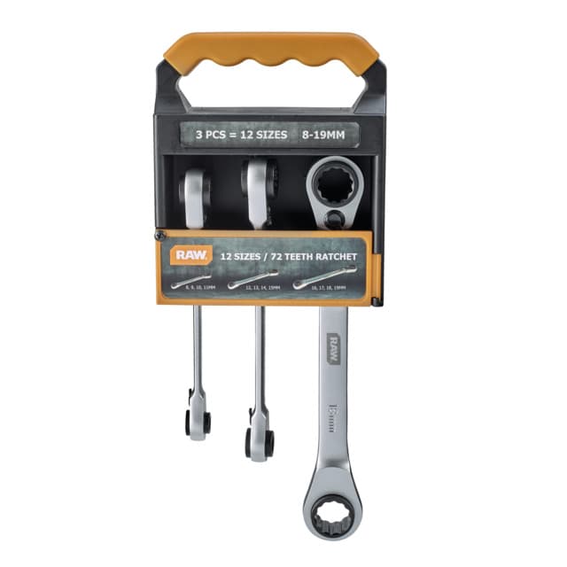 RINGSPÄRRNYCKELSATS 8-19 RAW 8-19 MM 3 DELAR, REVERSIBEL | Beijerbygg Byggmaterial