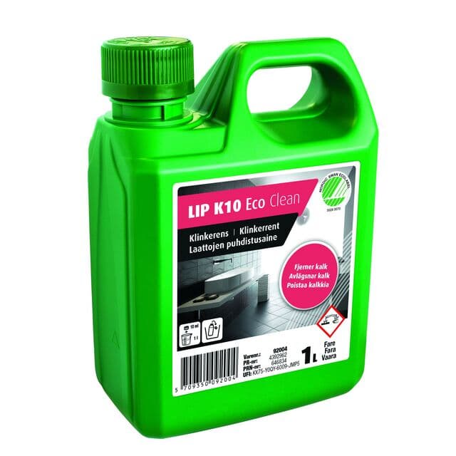RENGÖRINGSMEDEL LIP K10 ECO CLEAN KLINKERRENT 1L | Beijerbygg Byggmaterial
