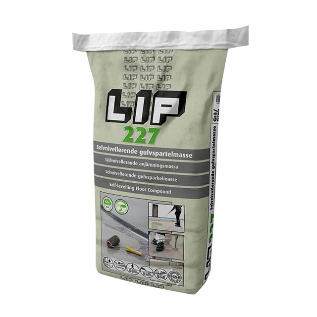 AVJÄMNINGSMASSA LIP 227 SJÄLVNIVELLERANDE 20KG | Beijerbygg Byggmaterial
