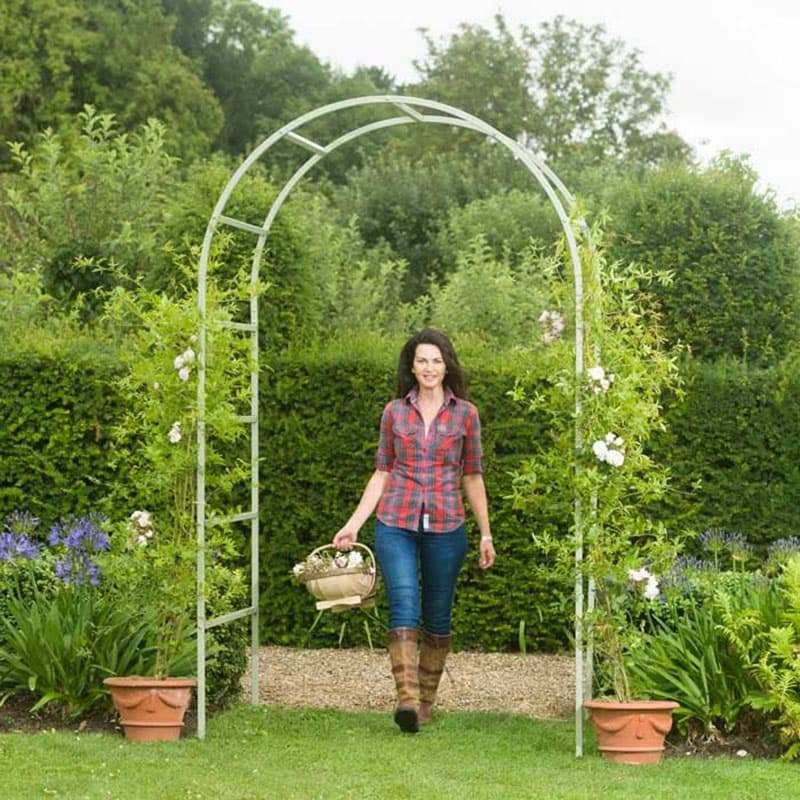 Växtportal Roman Arch grön, Medium, växtbåge, 245×150×60 cm, stål, 10 års garanti.